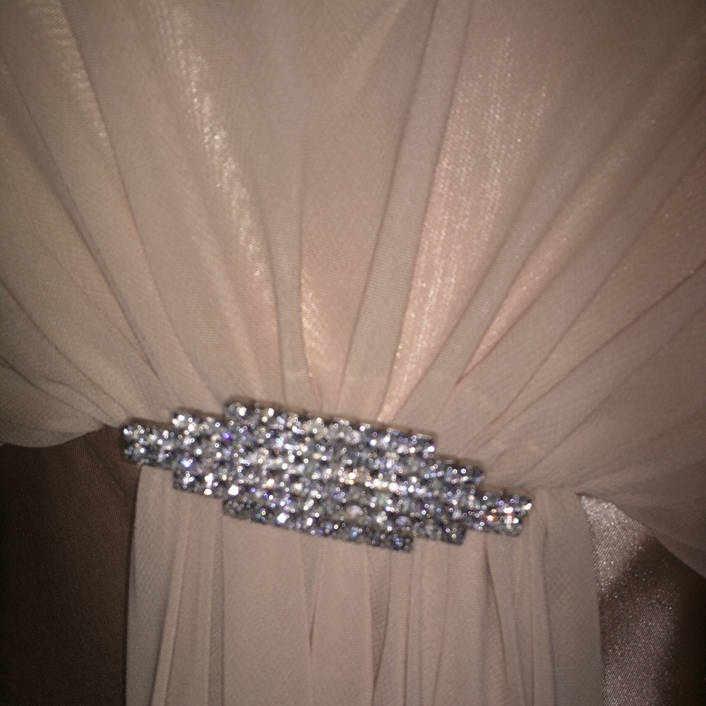 Formal Gold Bridesmaid Dress - Picture 5 of 7